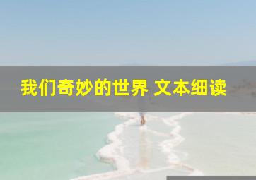 我们奇妙的世界 文本细读